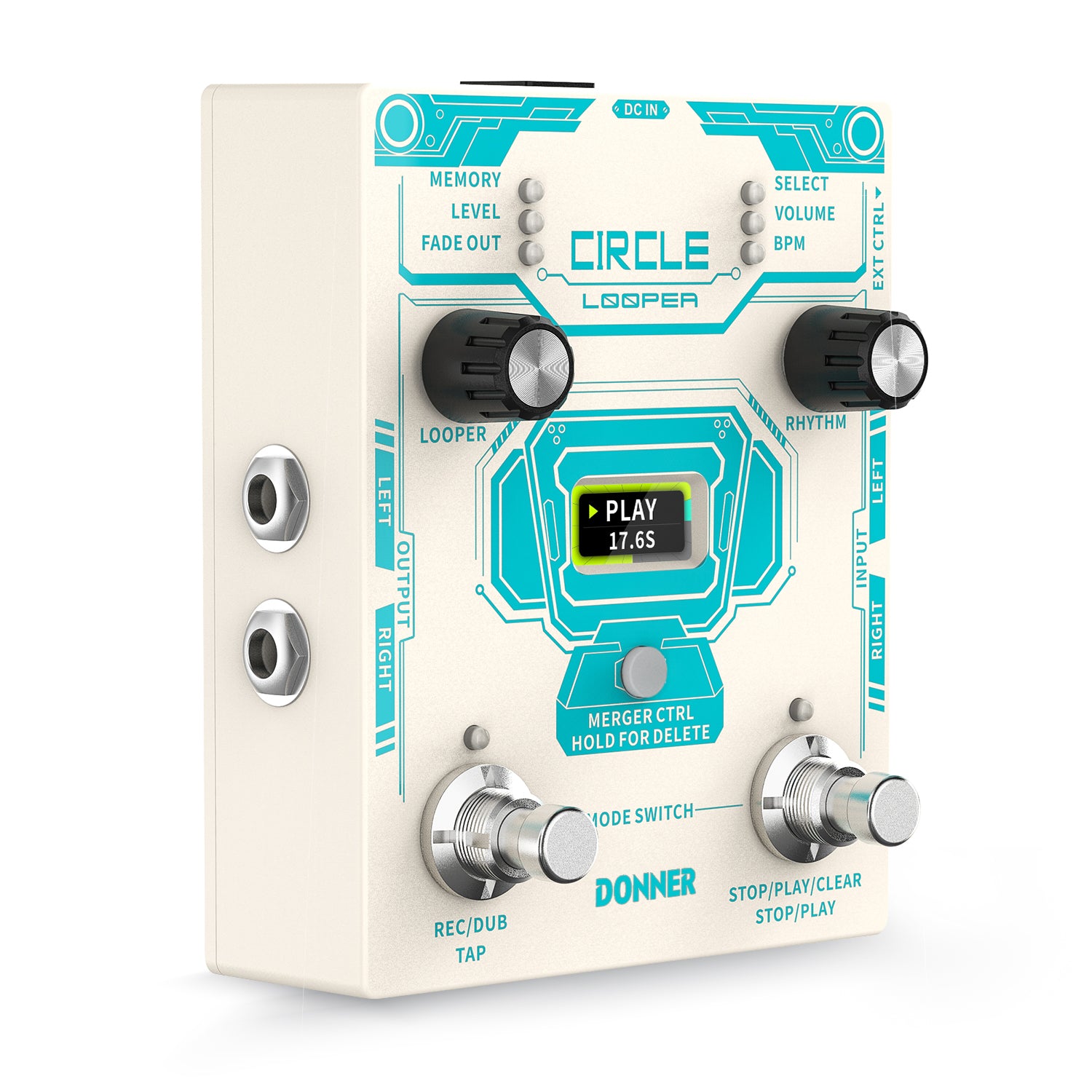 cheapest loop pedal Circle Looper Pedal with Drum Machine | 160 Min Loop & 110 Drum Grooves