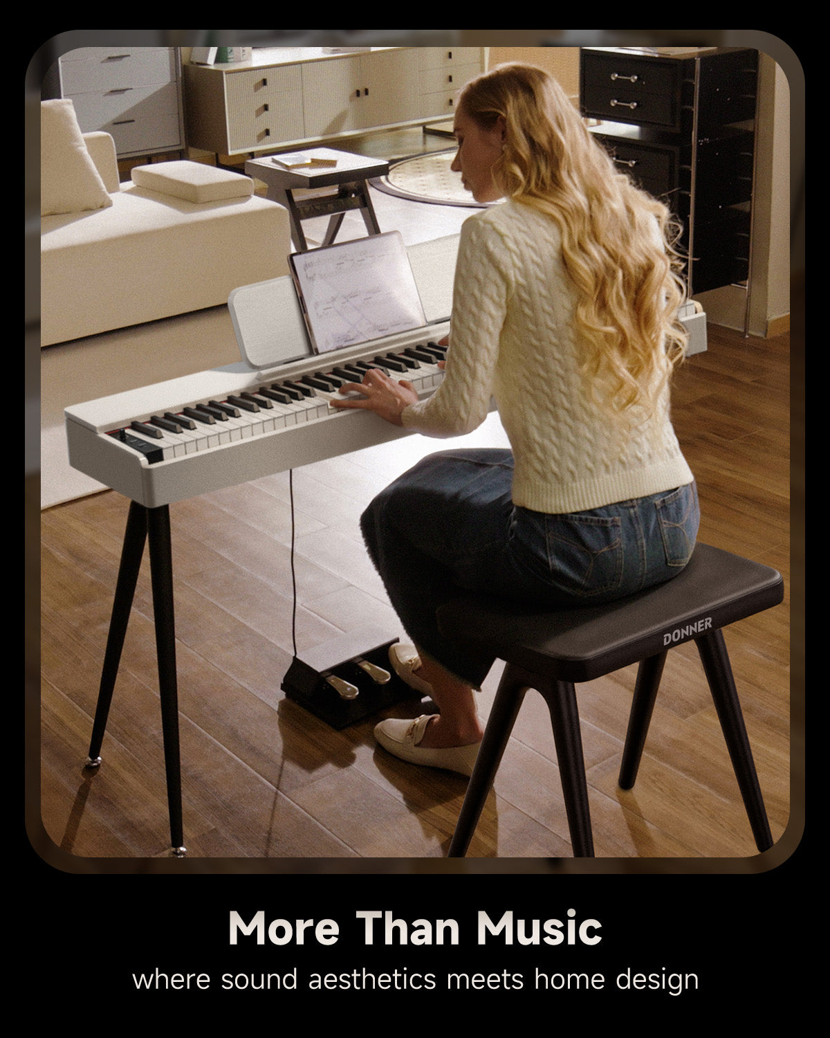 Donner OURA™ S100 Home Digital Piano-White##