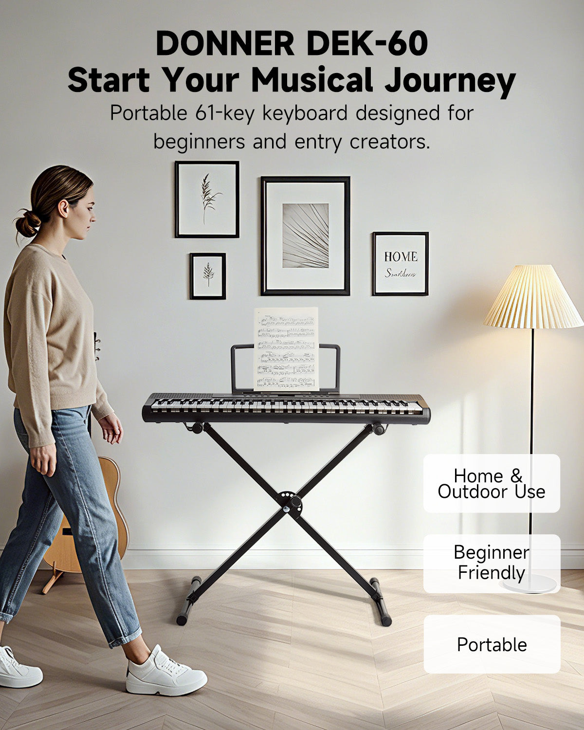 Donner DEK-60 61-key Electronic Keyboard Kit