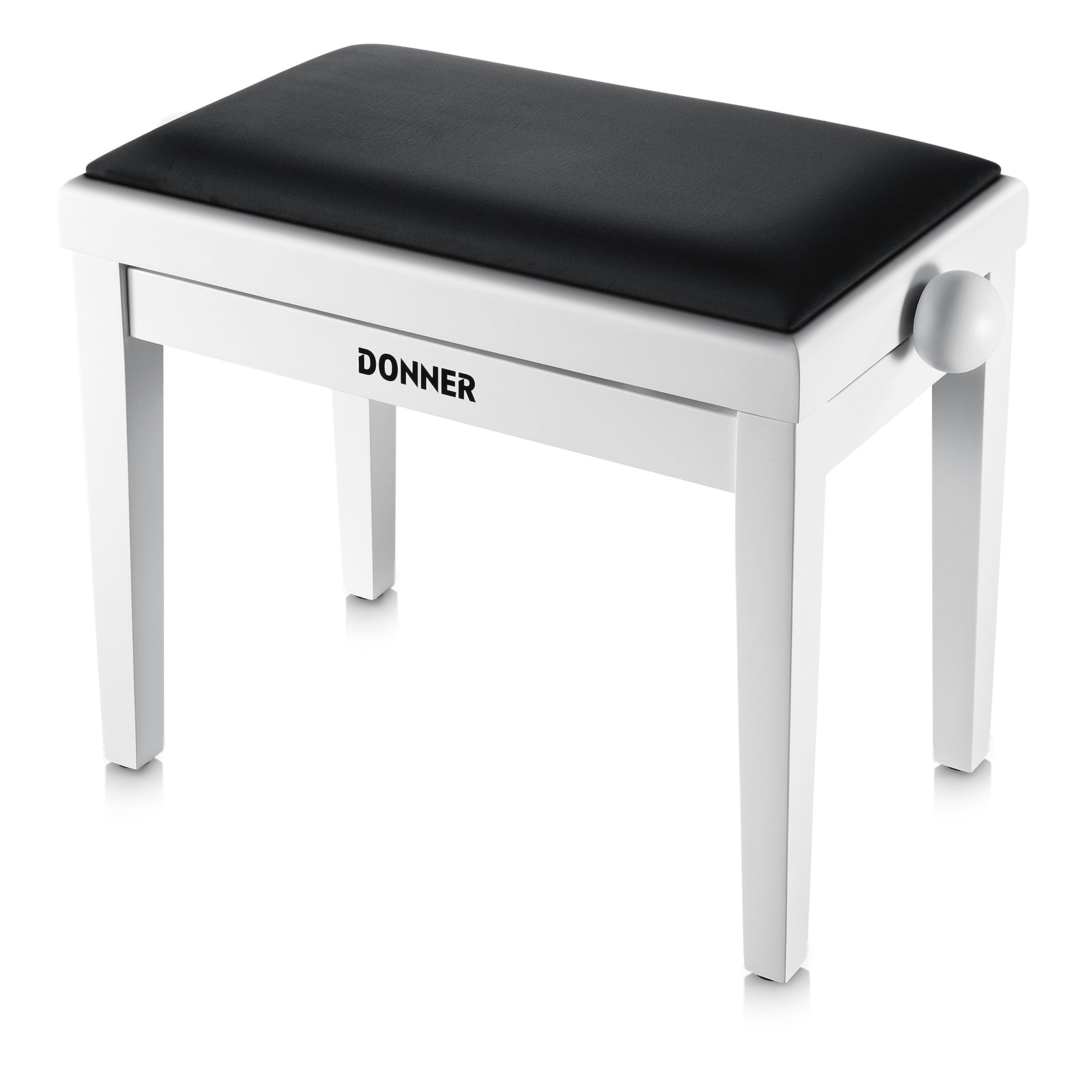 Donner Height-adjustable piano stool, Matte white