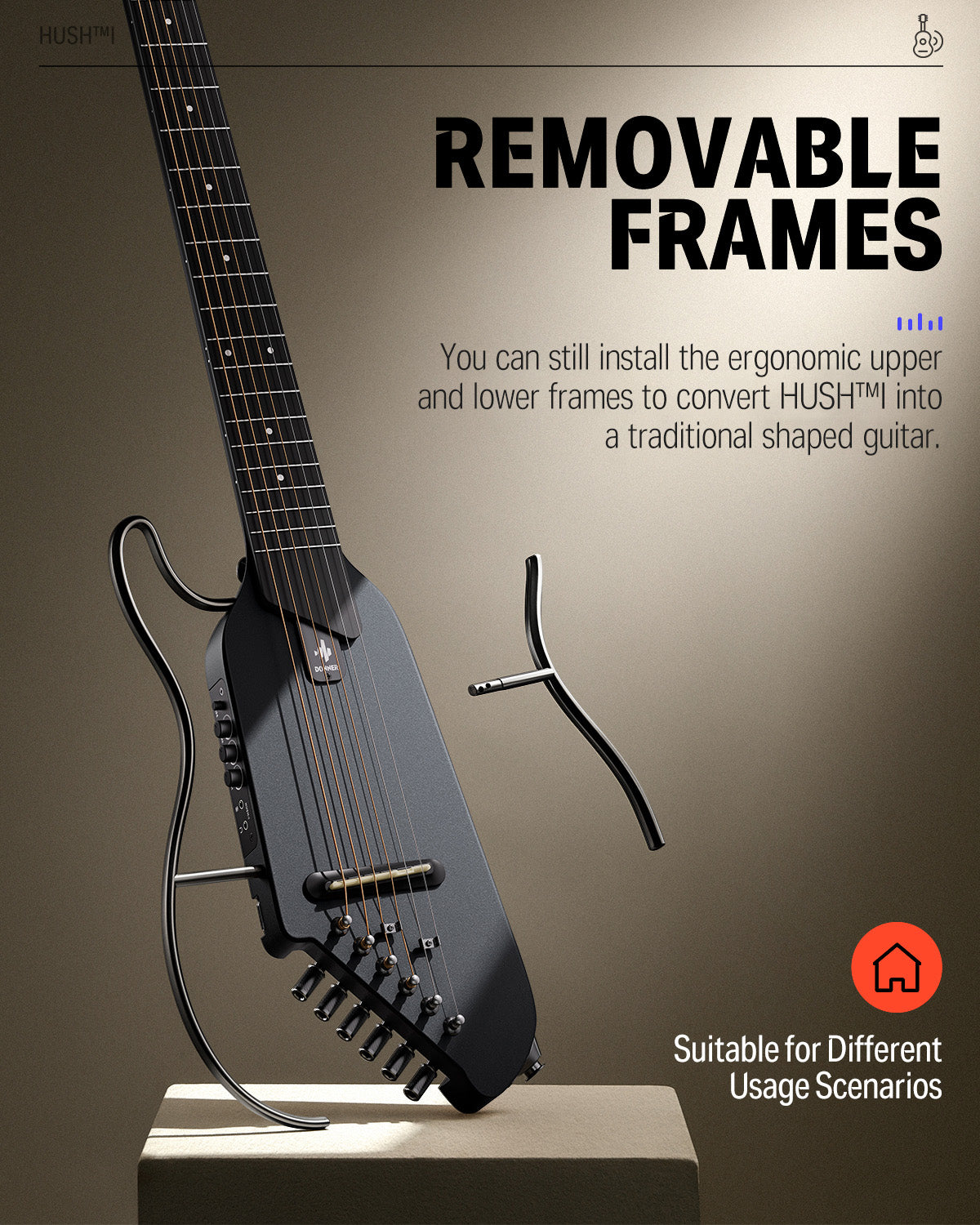 Donner HUSH I Acoustic-Electric Guitar