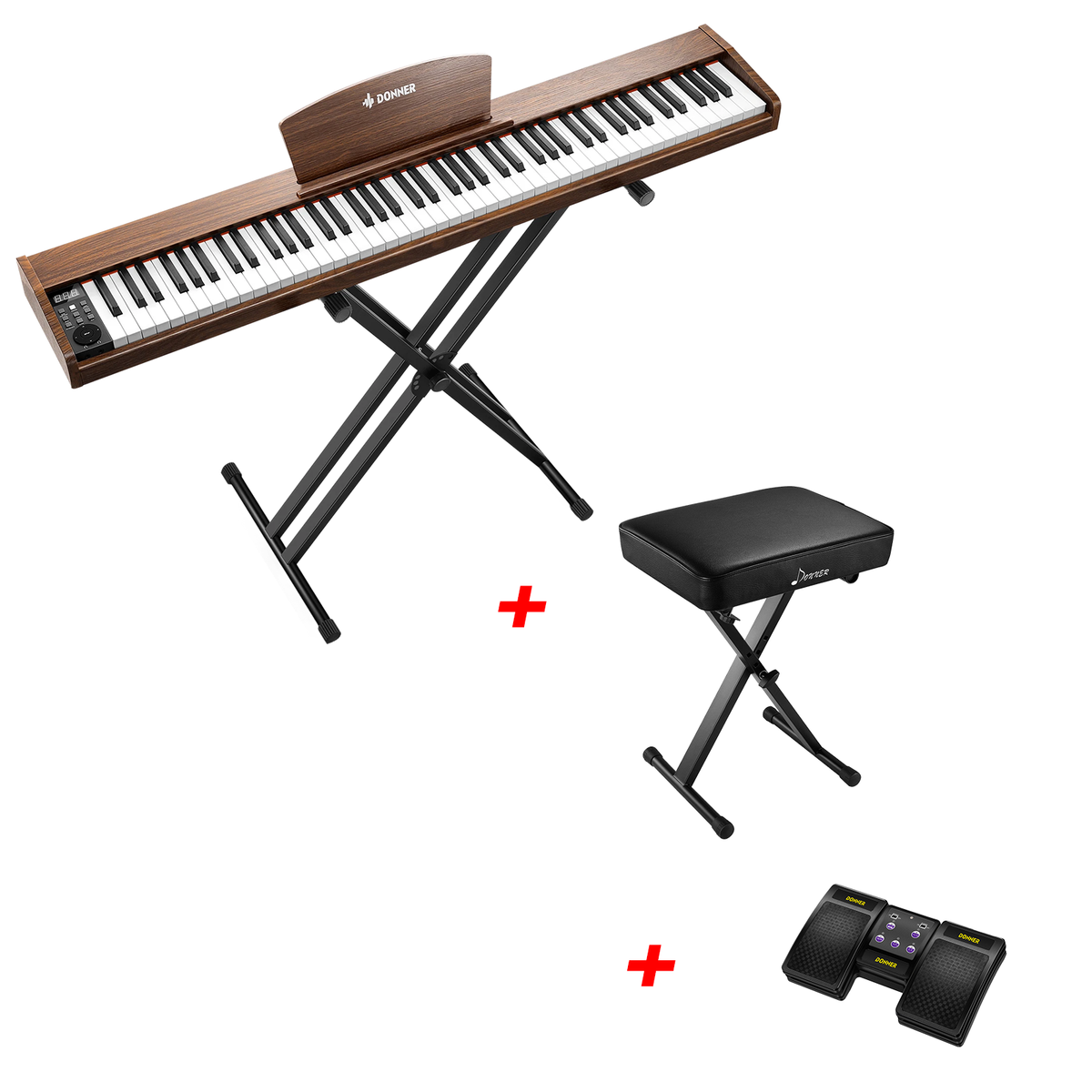 Donner DEP-1S Digital Piano Kit with X-Stand