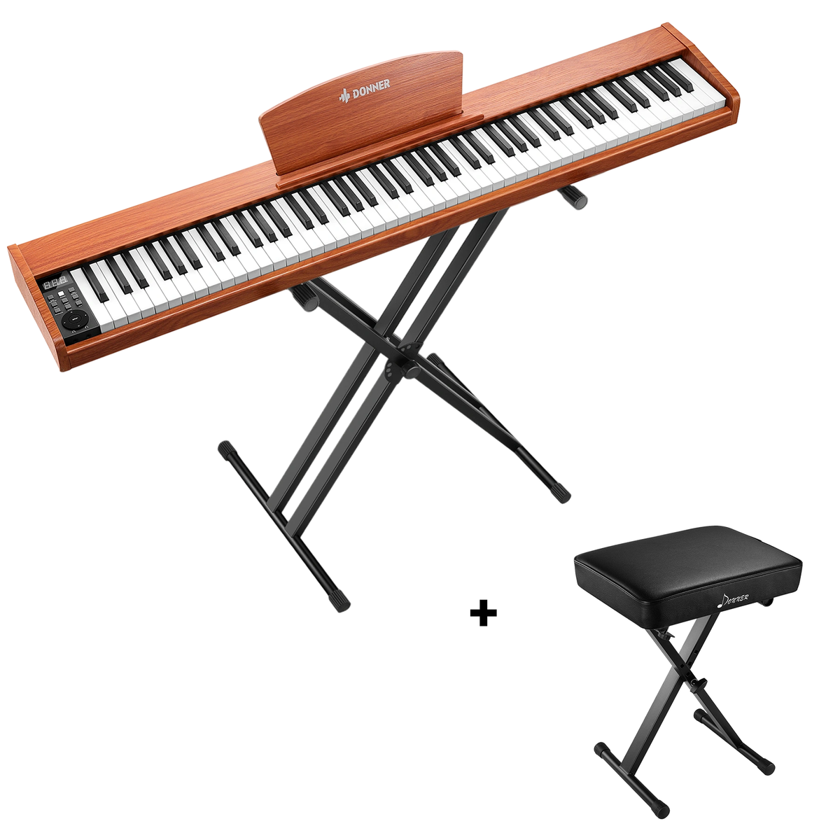 Donner DEP-1S Digital Piano Kit with X-Stand