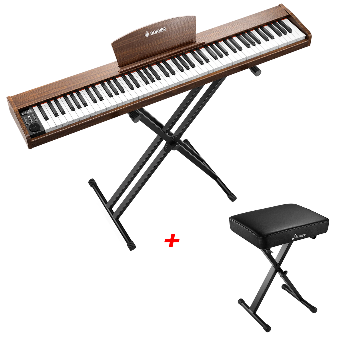 Donner DEP-1S Digital Piano Kit with X-Stand