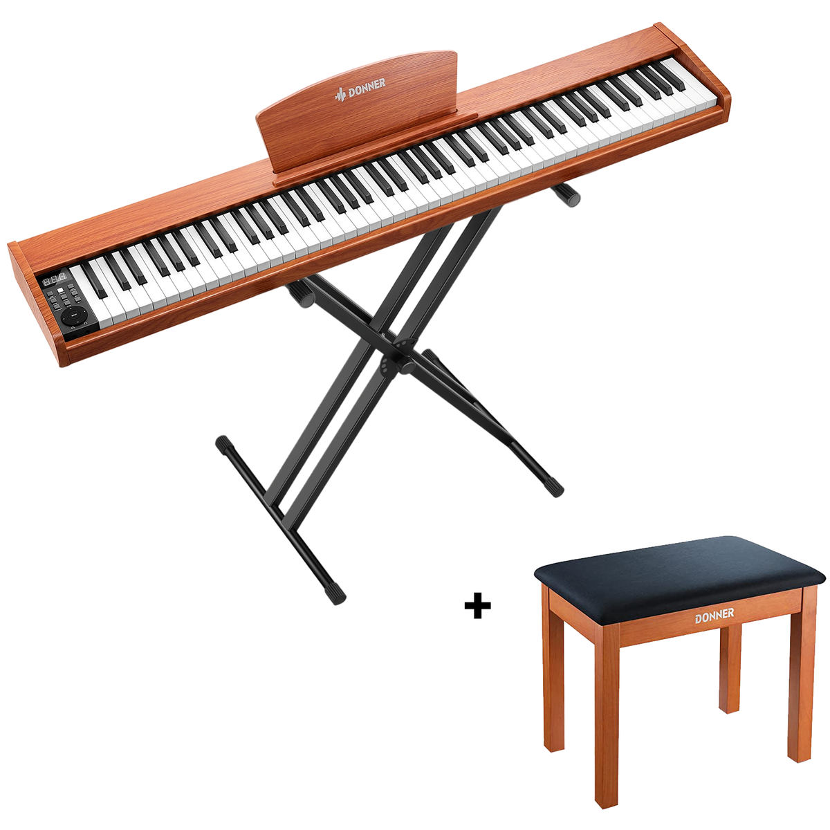 Donner DEP-1S Digital Piano Kit with X-Stand