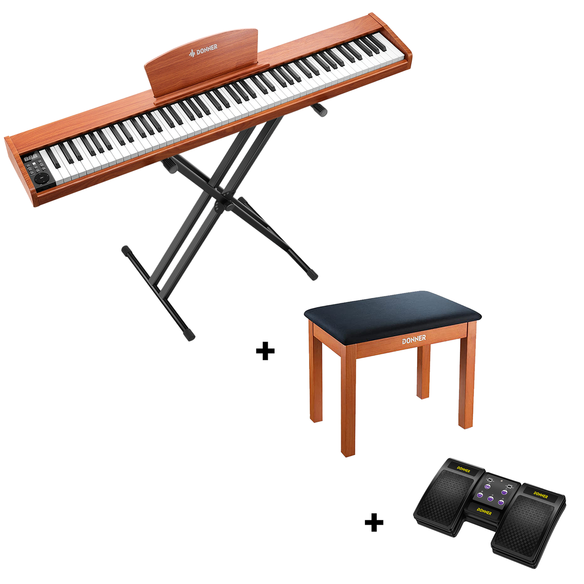 Donner DEP-1S Digital Piano Kit with X-Stand