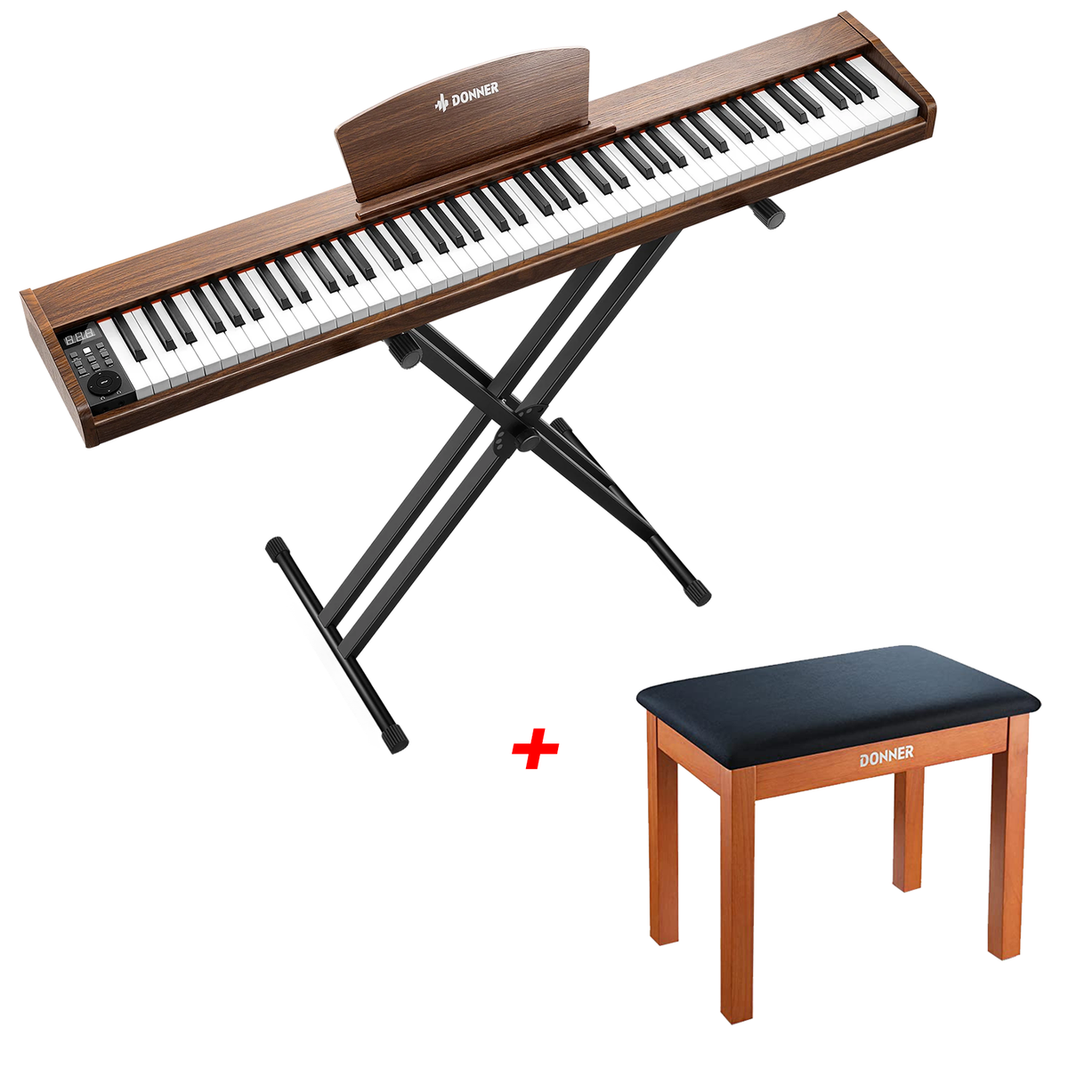 Donner DEP-1S Digital Piano Kit with X-Stand