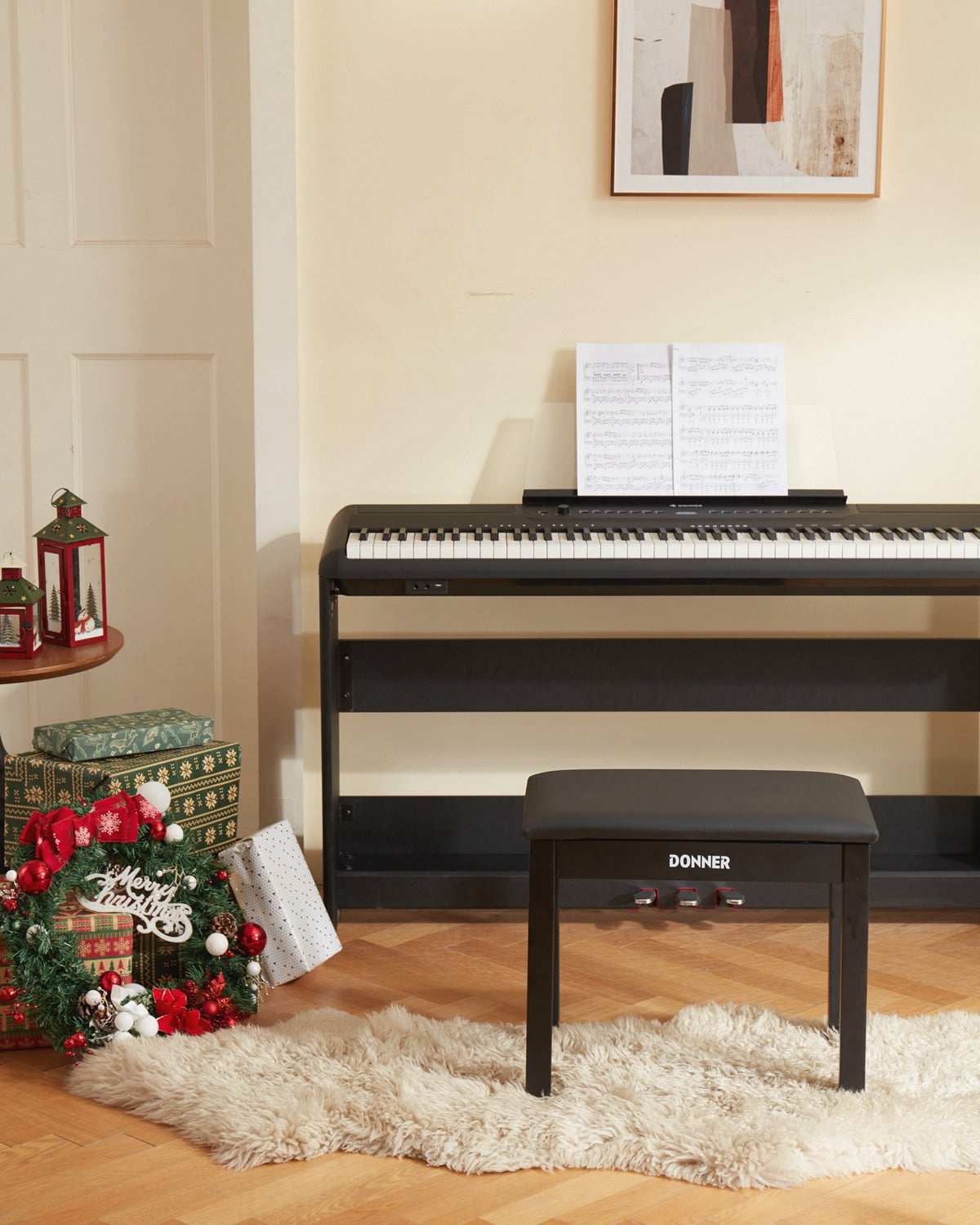 Donner SE-1 Professional 88 Weighted Key Graded Hammer Action Console Digital Piano