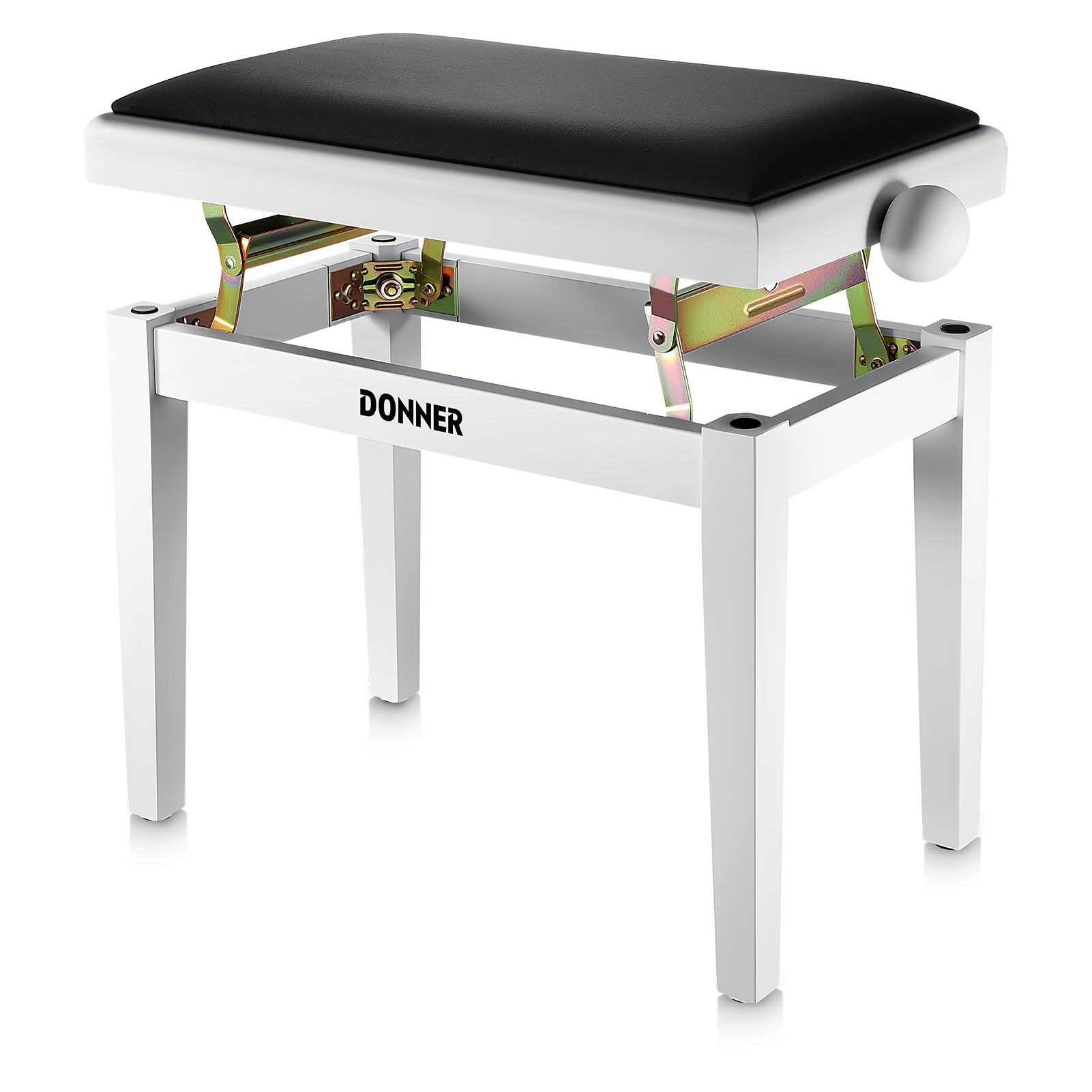 Donner Height-adjustable piano stool, Matte white