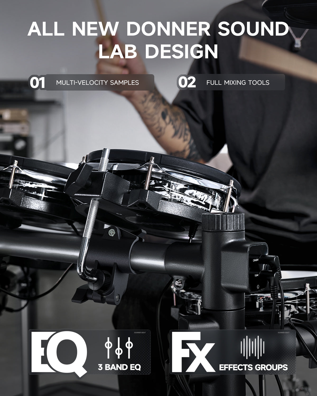 donner-beat-5-drum-3-cymbal-electronic-drum-set-with-touch-screen-for-pros