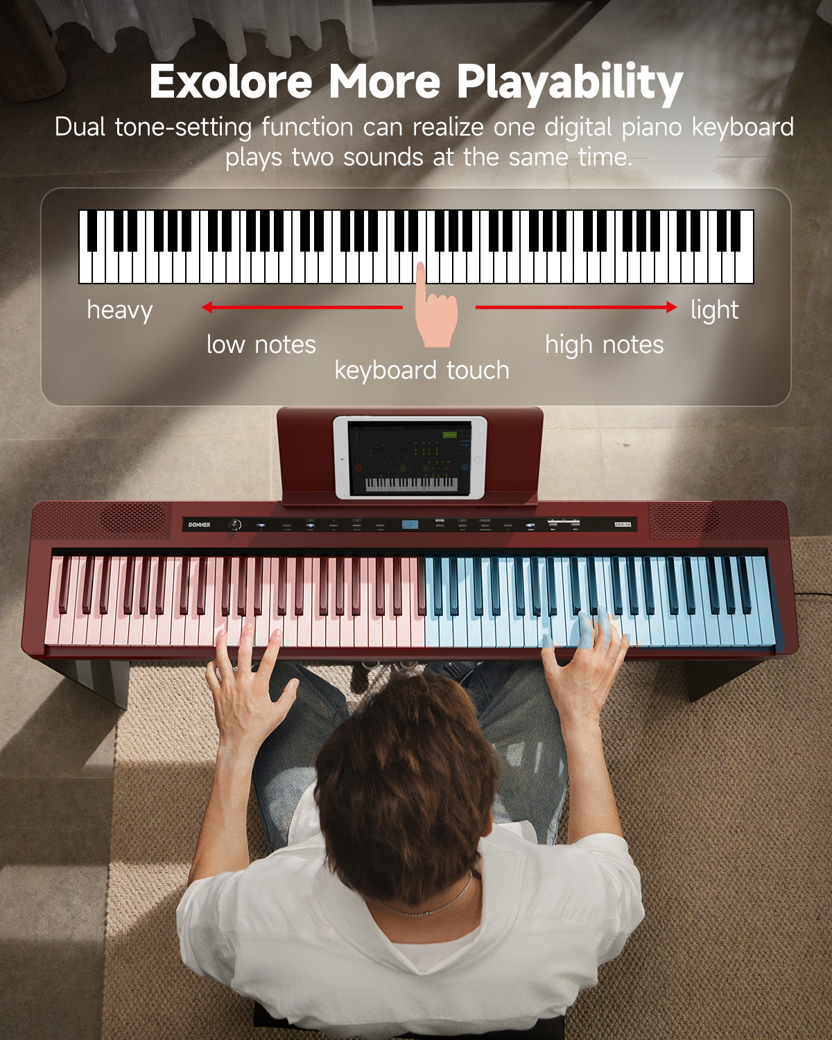 Donner DEP-16 88 Key Weighted Portable Digital Piano for Beginner