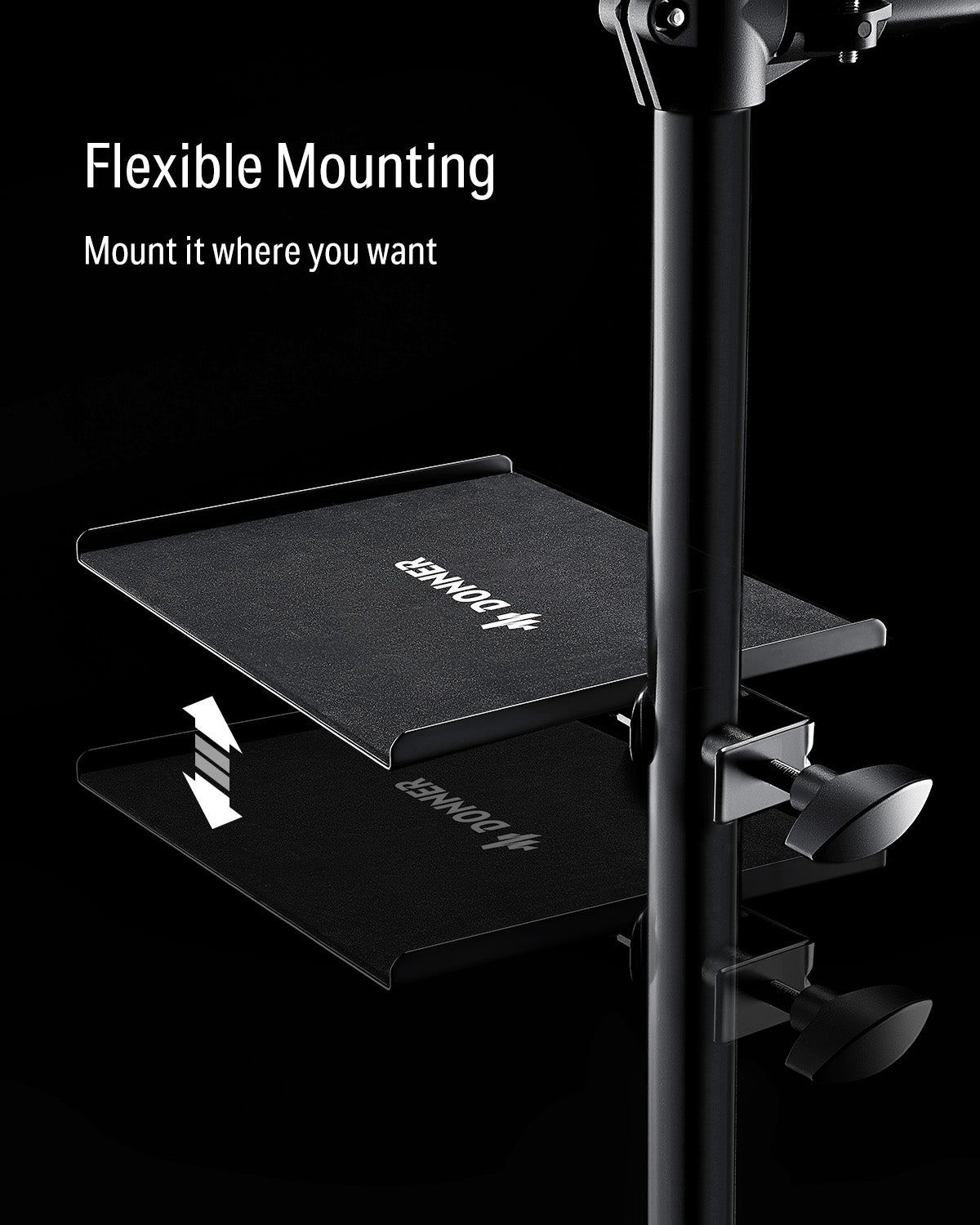 DONNER Electronic Drum Accessory Tray - Phone & Tablet Holder