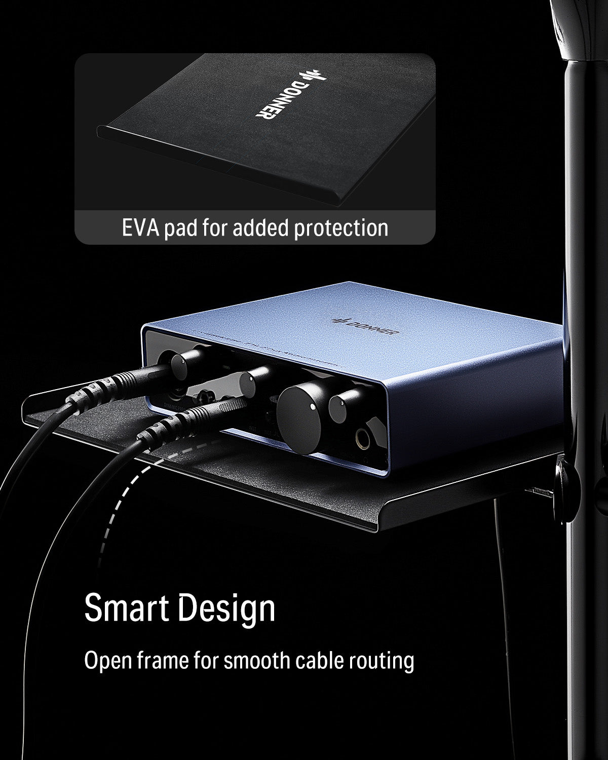 DONNER Electronic Drum Accessory Tray - Phone & Tablet Holder