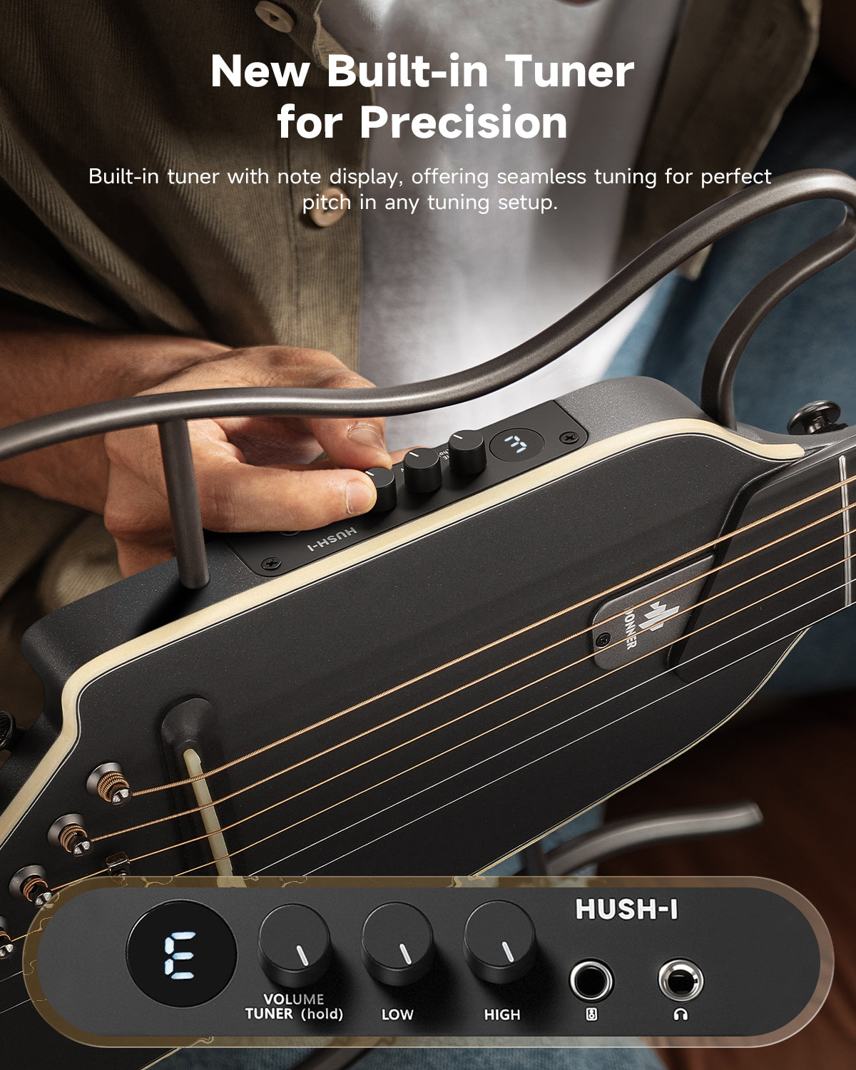 Donner HUSH I Evo2 Guitar-Black##