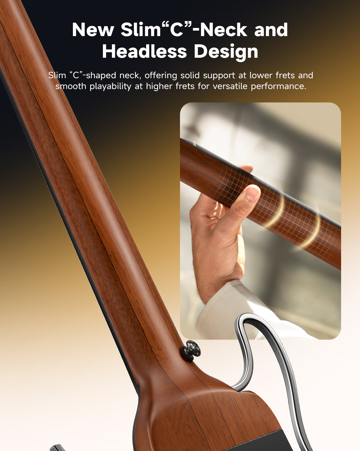 Donner HUSH I Evo2 Guitar-Natural##