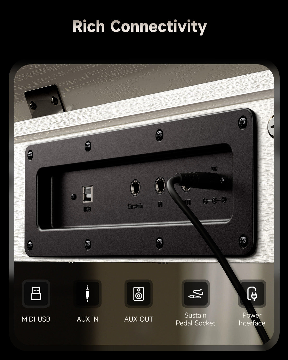 Donner OURA™ S100 Home Digital Piano-White##
