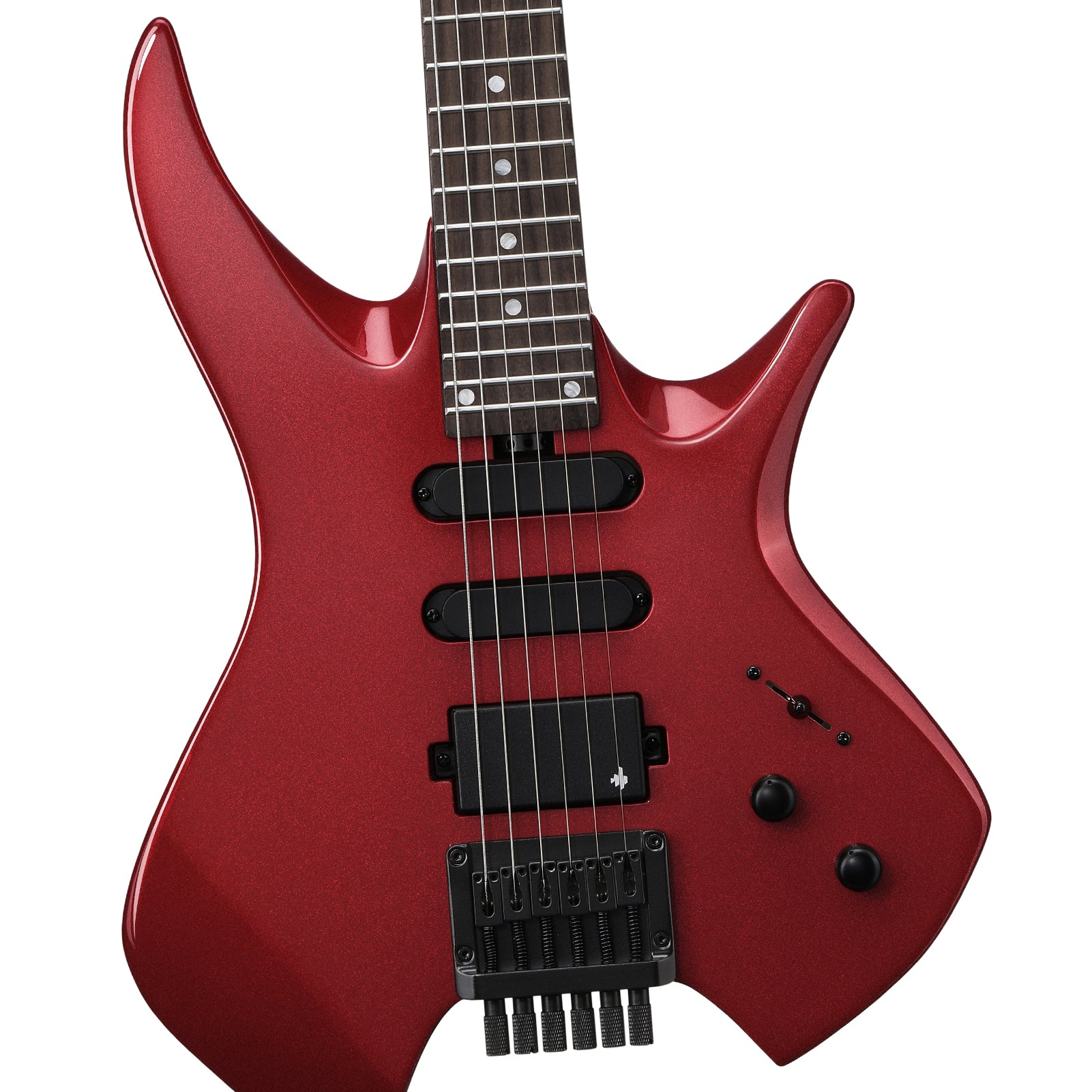 Donner NHL-500 Headless Electric Guitar-Metallic Red##