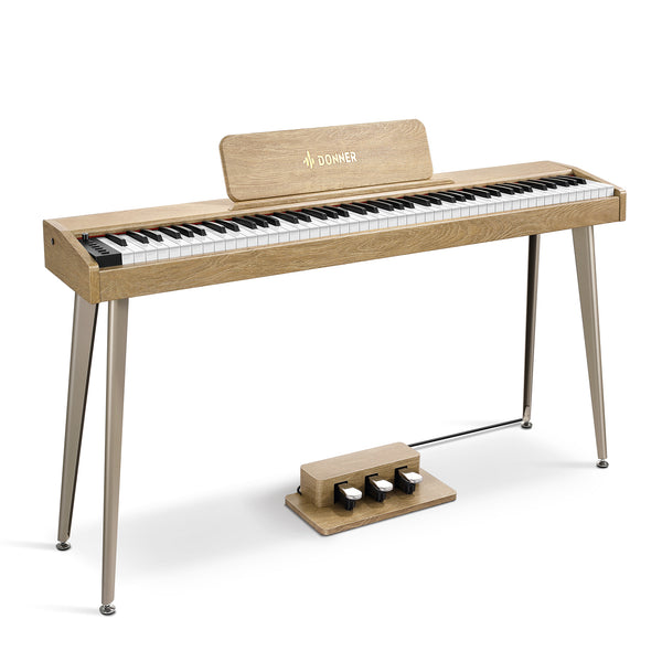 Donner 電子ピアノ セミウェイト 88鍵盤 DDP-60 ヘッドセット Donner DDP-60 88 Key Semi-Weighted Digital Piano with Pedals