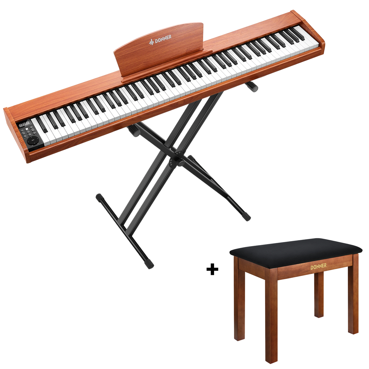 Donner DEP-1S Digital Piano Kit with X-Stand