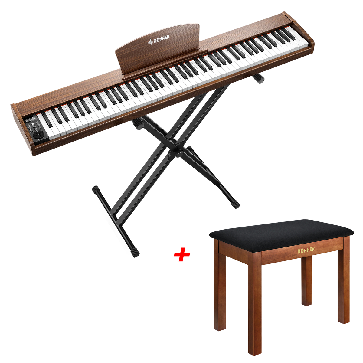 Donner DEP-1S Digital Piano Kit with X-Stand