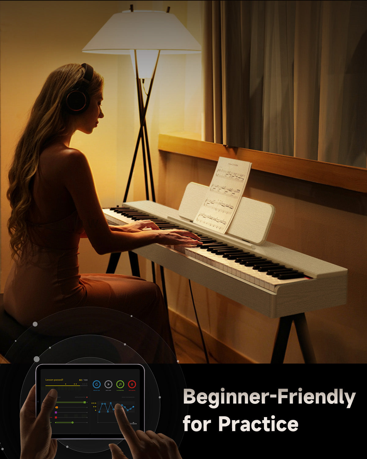 Donner OURA™ S100 Home Digital Piano-White##