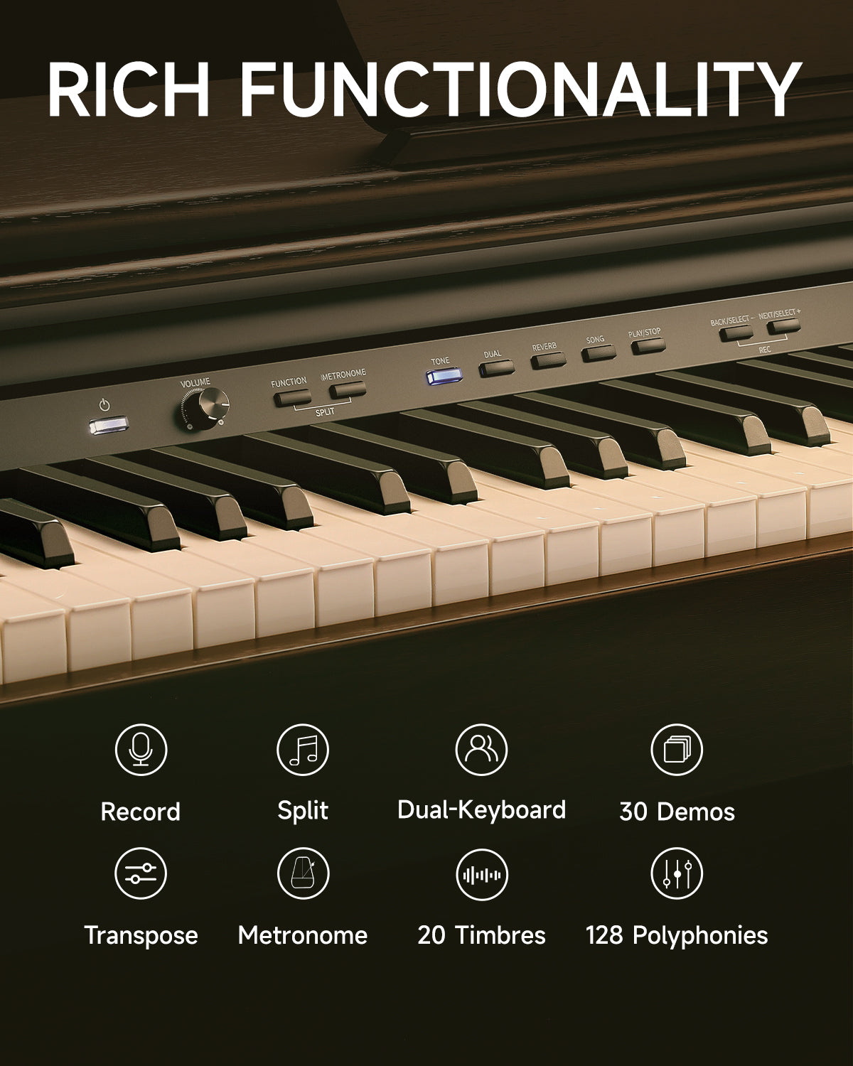 Donner DDP-300 Fully Weighted Home Digital Piano (Upgrade-Version)