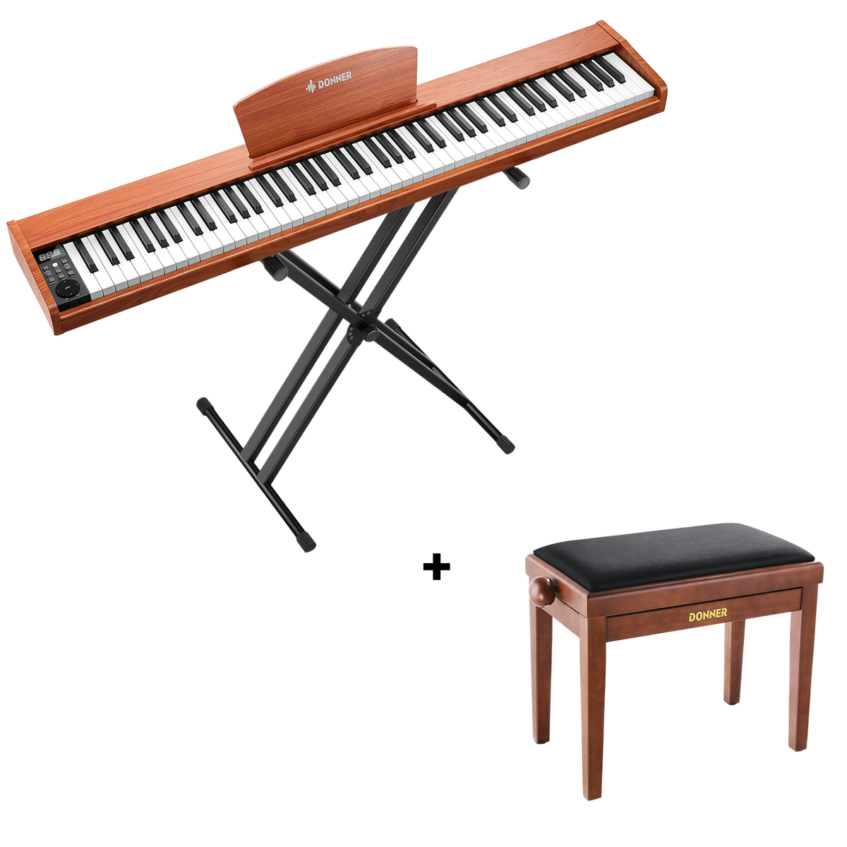 Donner DEP-1S Digital Piano Kit with X-Stand