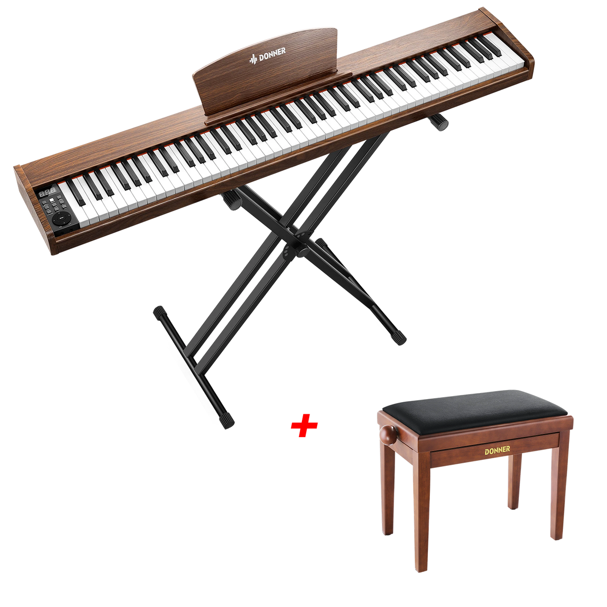 Donner DEP-1S Digital Piano Kit with X-Stand