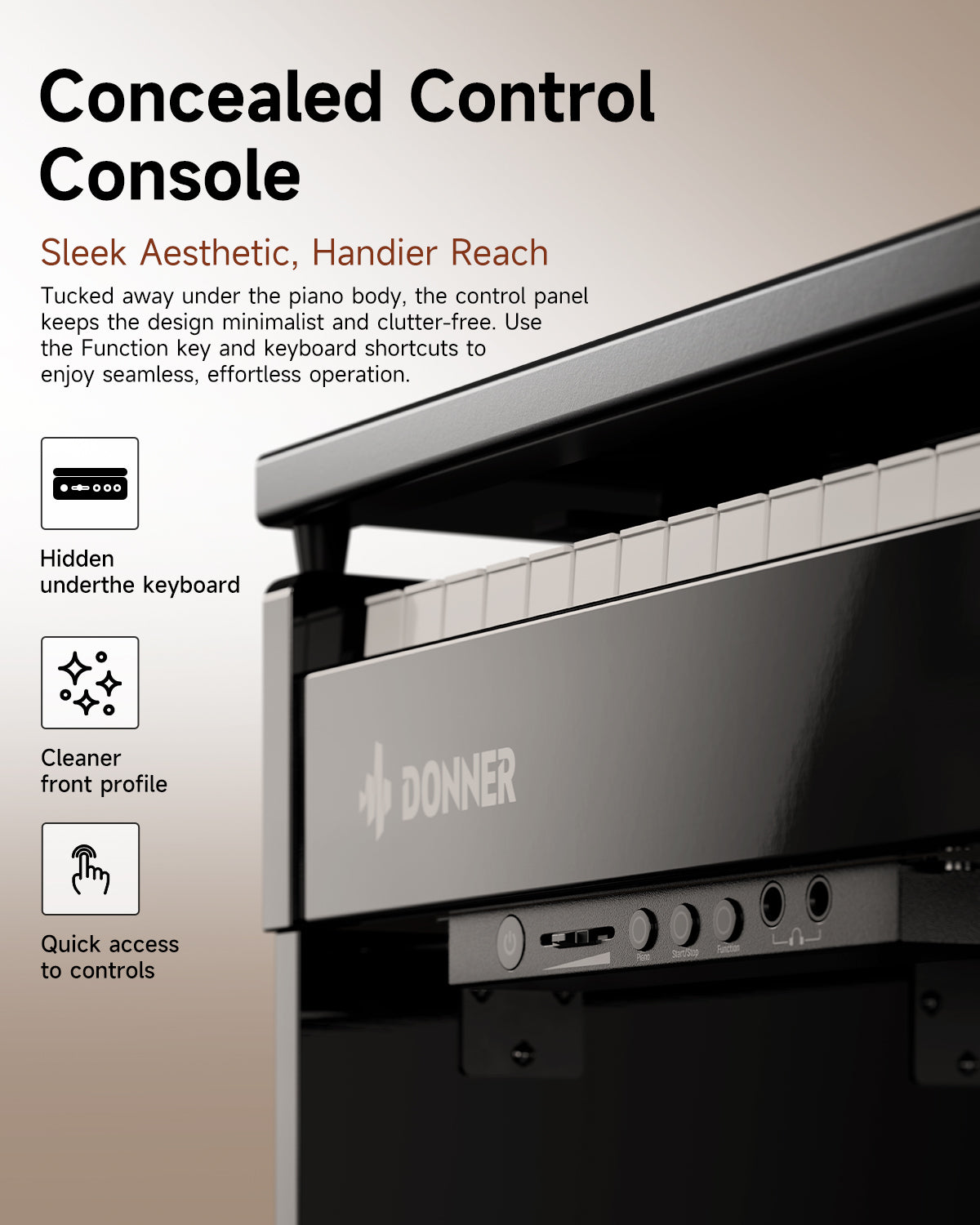 Donner DDP-75 Flip-Top Upright Digital Piano with Hammer Action
