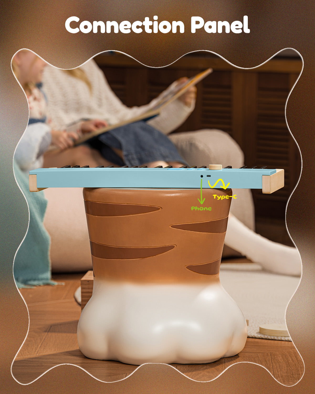 Eastar KIDO V-10 32 Keys/44 Keys Mini Digital Keyboard-44-key keyboard with stand blue##