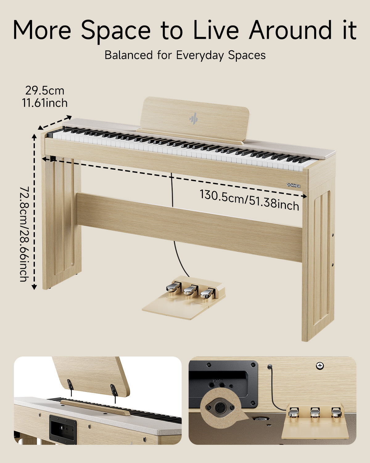Donner OURA J100 88-key Home Digital Piano