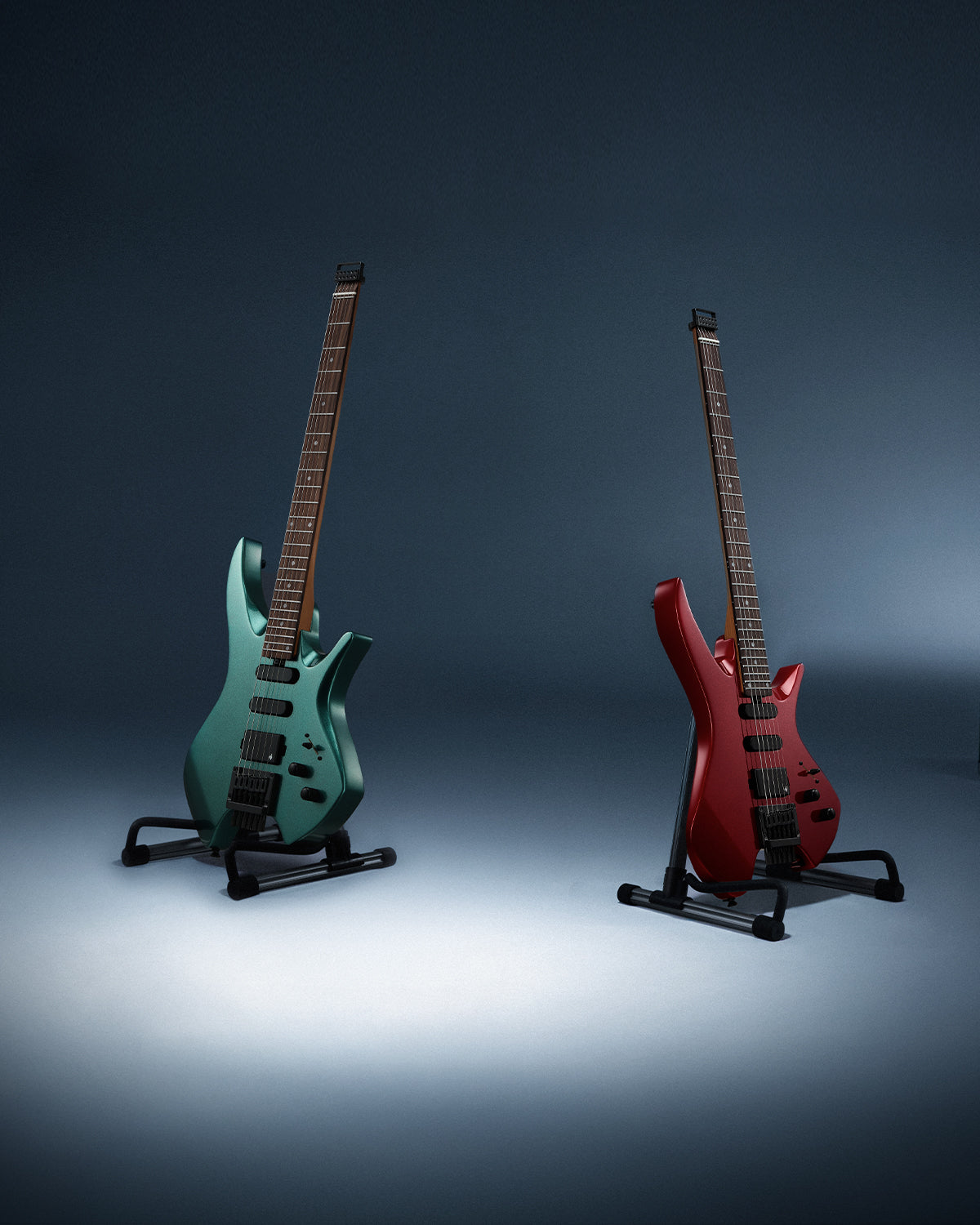 Donner NHL-500 Headless Electric Guitar-Sherwood Green##