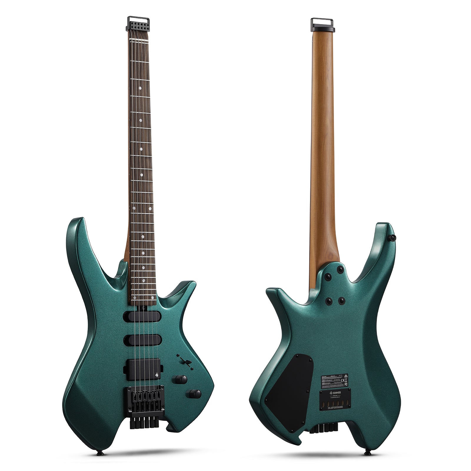 Donner NHL-500 Headless Electric Guitar-Sherwood Green##