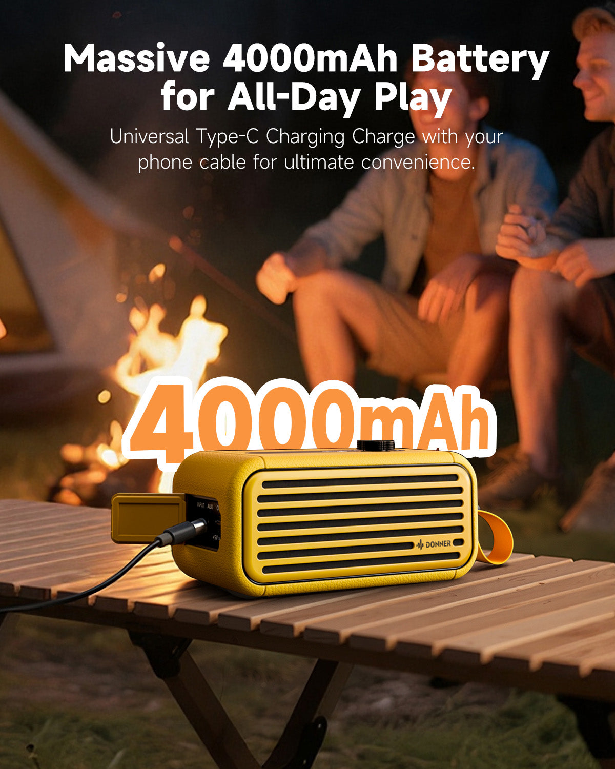 DONNER GO Electric Guitar Amplifier-Yellow##