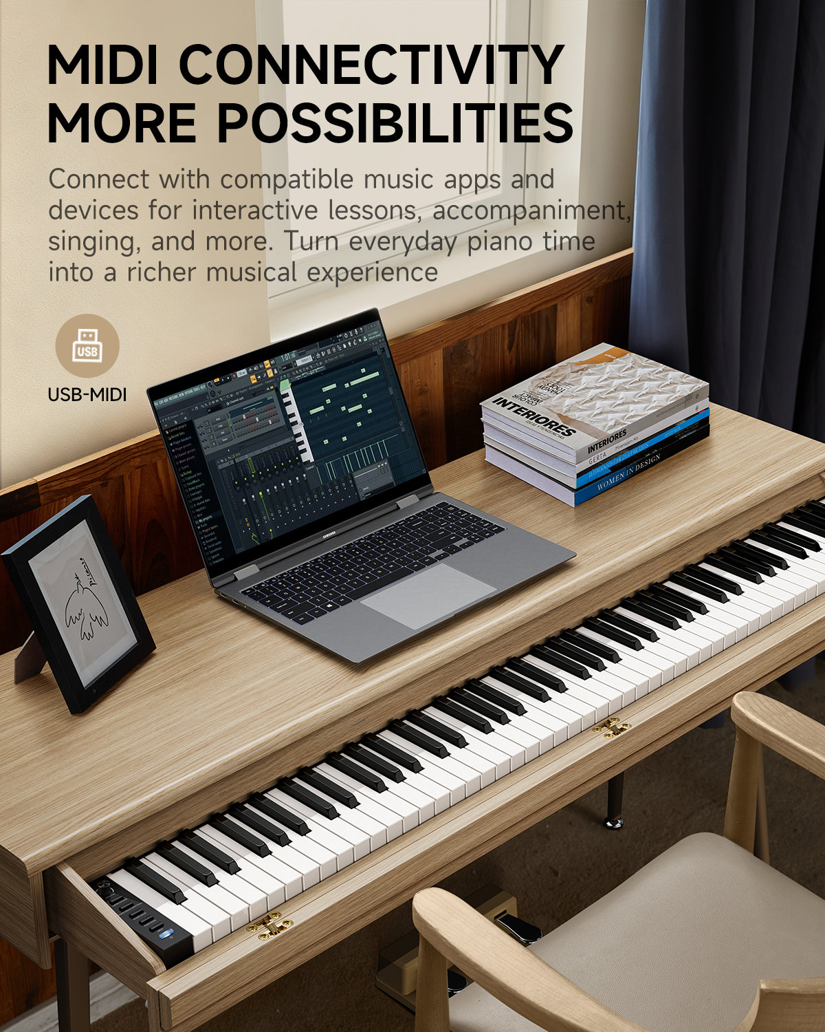 Donner DDP-65 88-Key Drawer Style Digital Piano