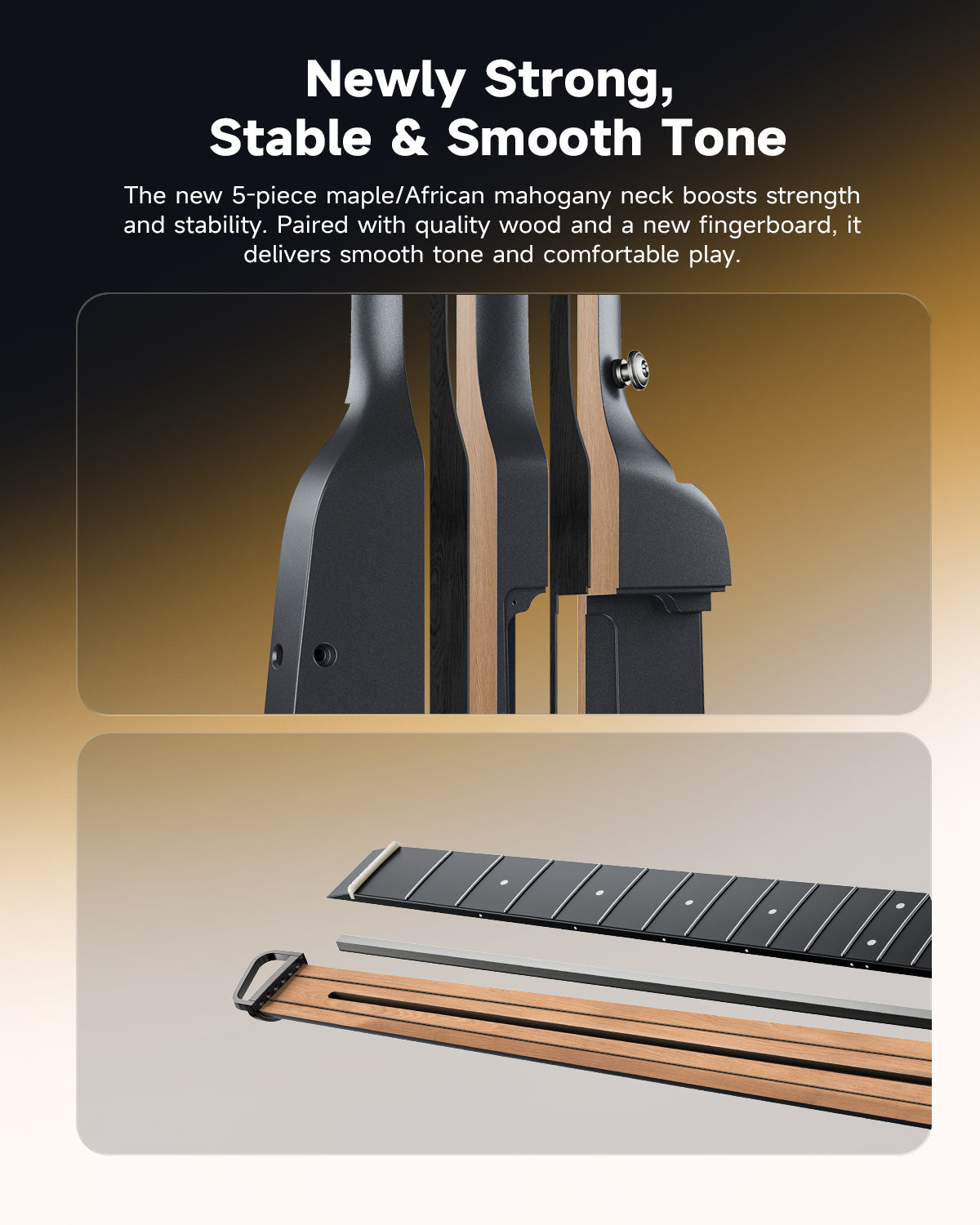 Donner HUSH I Evo2 Guitar-Black##