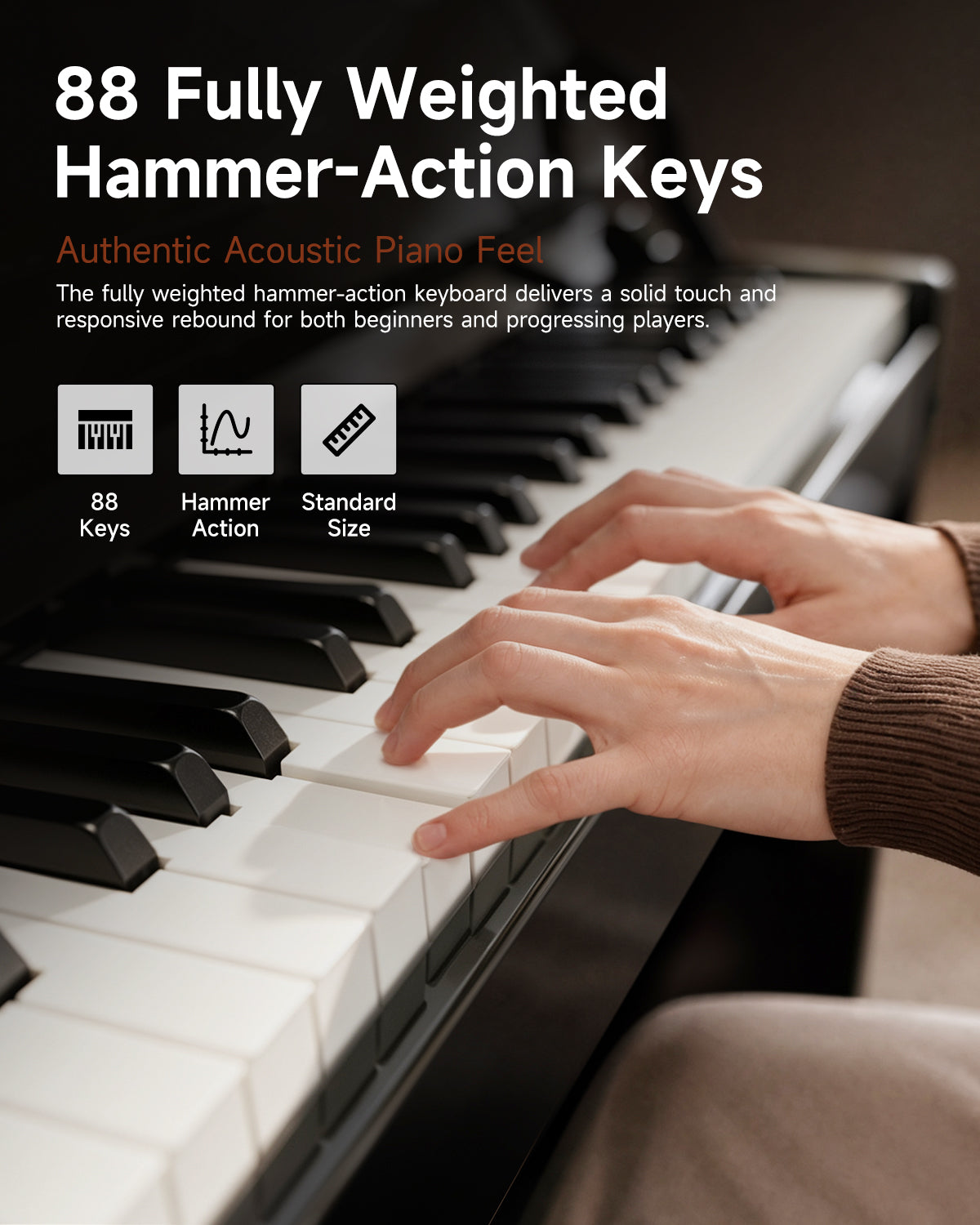 Donner DDP-75 Flip-Top Upright Digital Piano with Hammer Action
