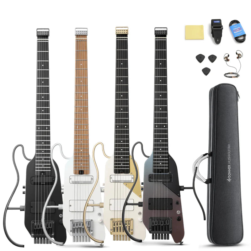Donner HUSH I PRO トラベルギター Donnerギタースタンド付 Amazon Donner HUSH I PRO トラベルギター Donnerギタースタンド付 Amazon