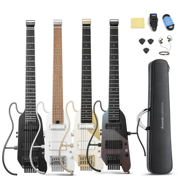 DONNER HUSH-X エレキギター 6弦 グラデーション Donner HUSH X PRO draagbare elektrische gitaar met multi-effecten