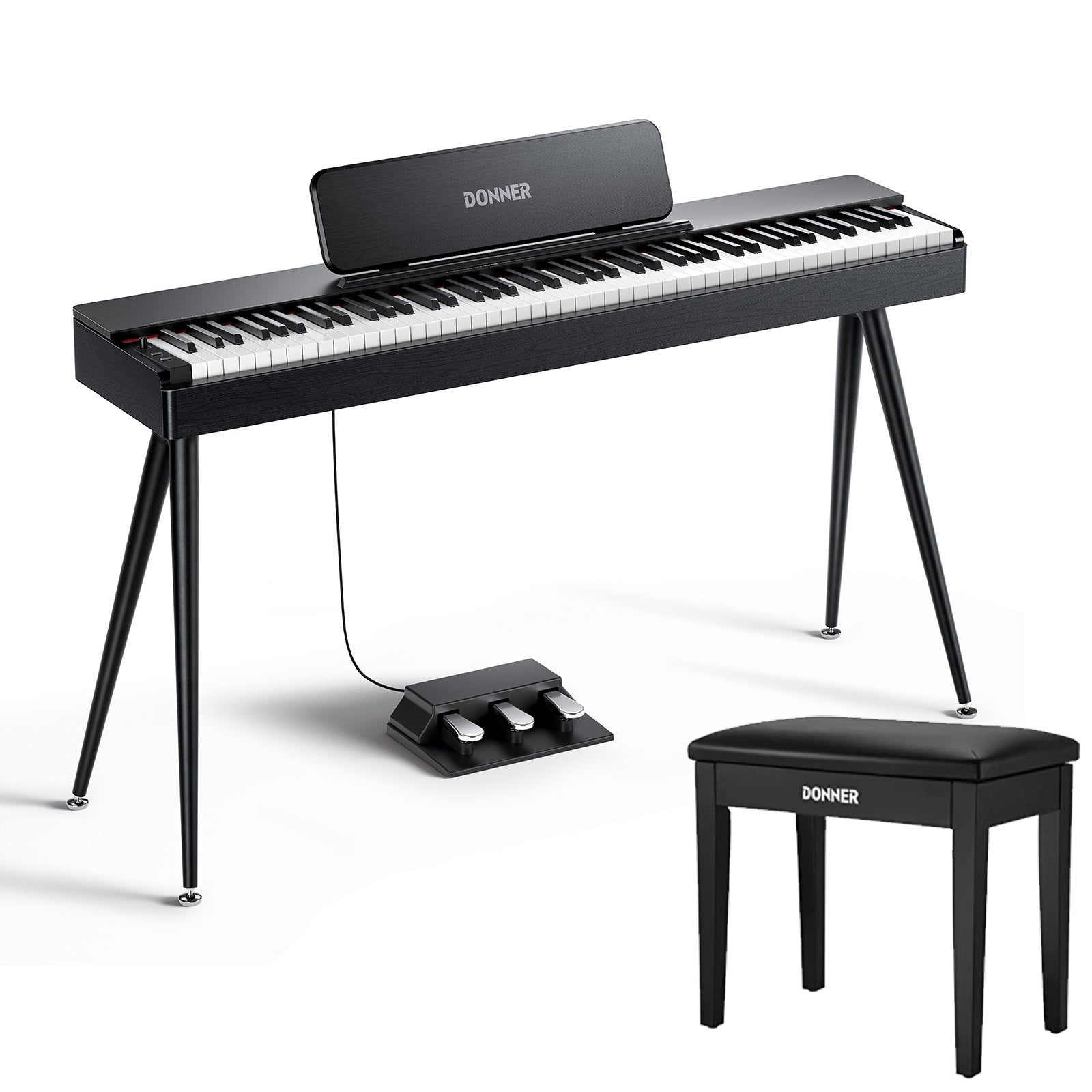Donner OURA™ S100 88-Key Graded Hammer Weighted Digital Piano-Black##