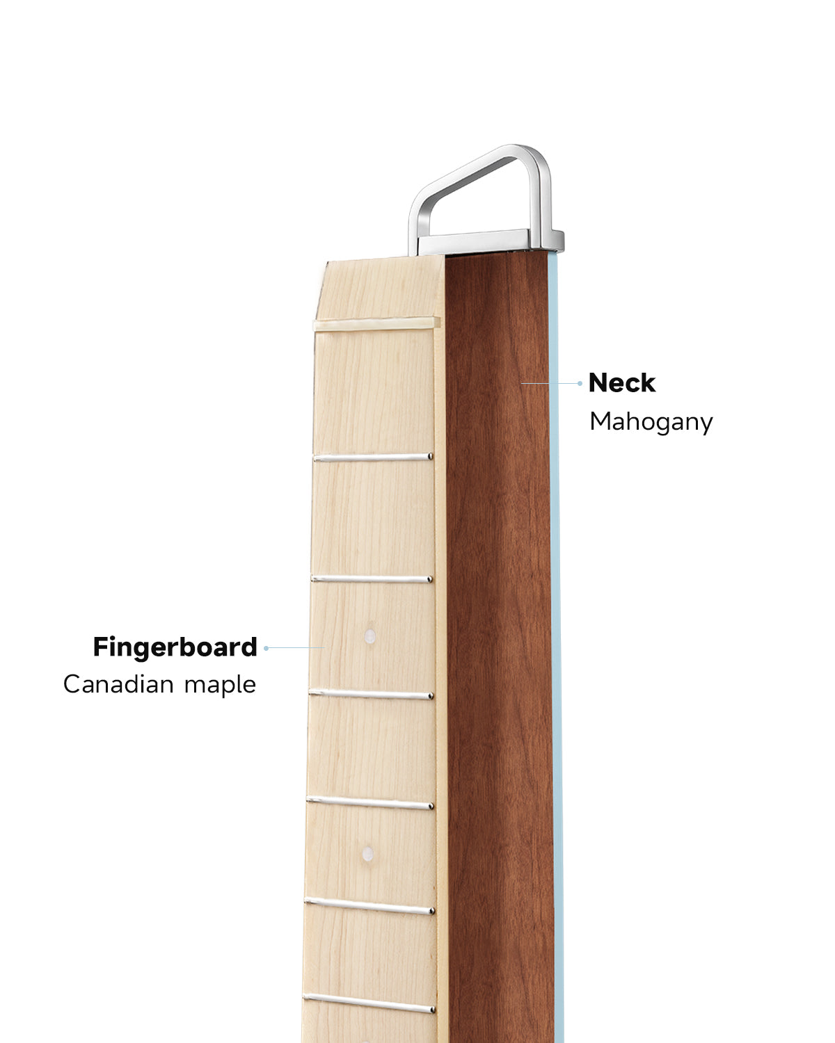 Donner HUSH™ I PRO Acoustic-Electric Travel Guitar-Blue Hawaii##